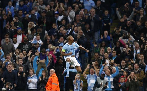 L'esultanza di Kompany. Ap